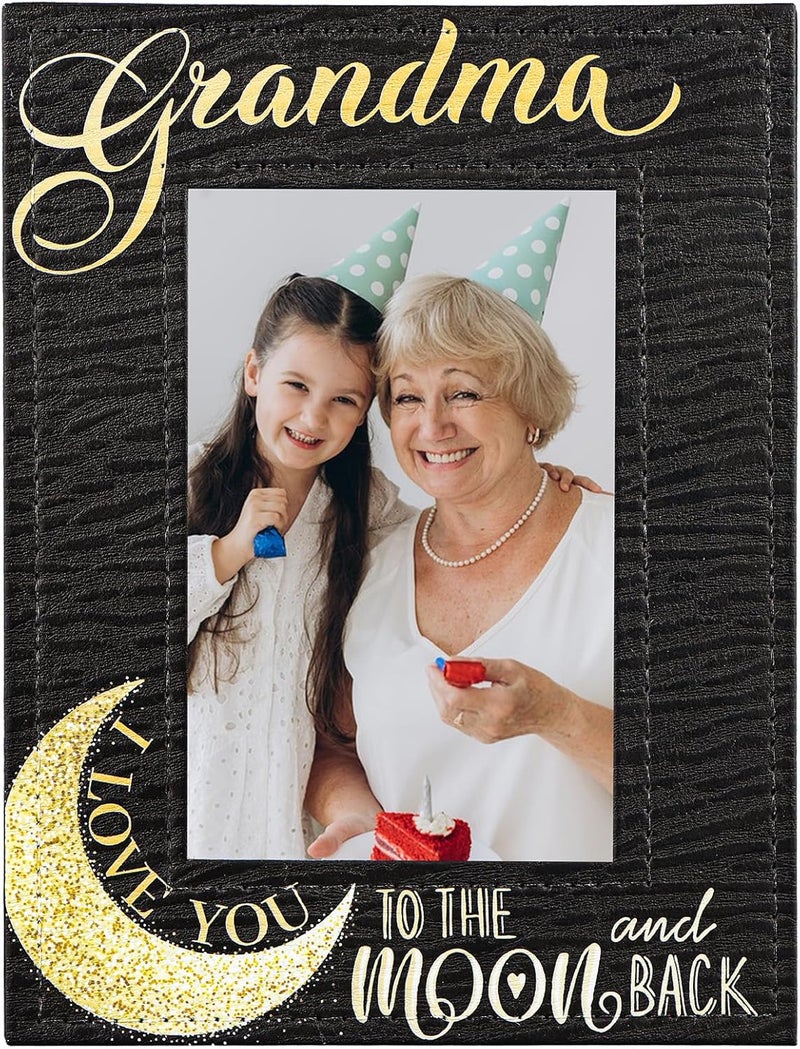 FLYAB Grandma Picture Frame - I Love You to the Moon and Back Picture Frame Gifts for Grandma Birthday and Mother's Day Christmas Gifts for Grandma - Image 1